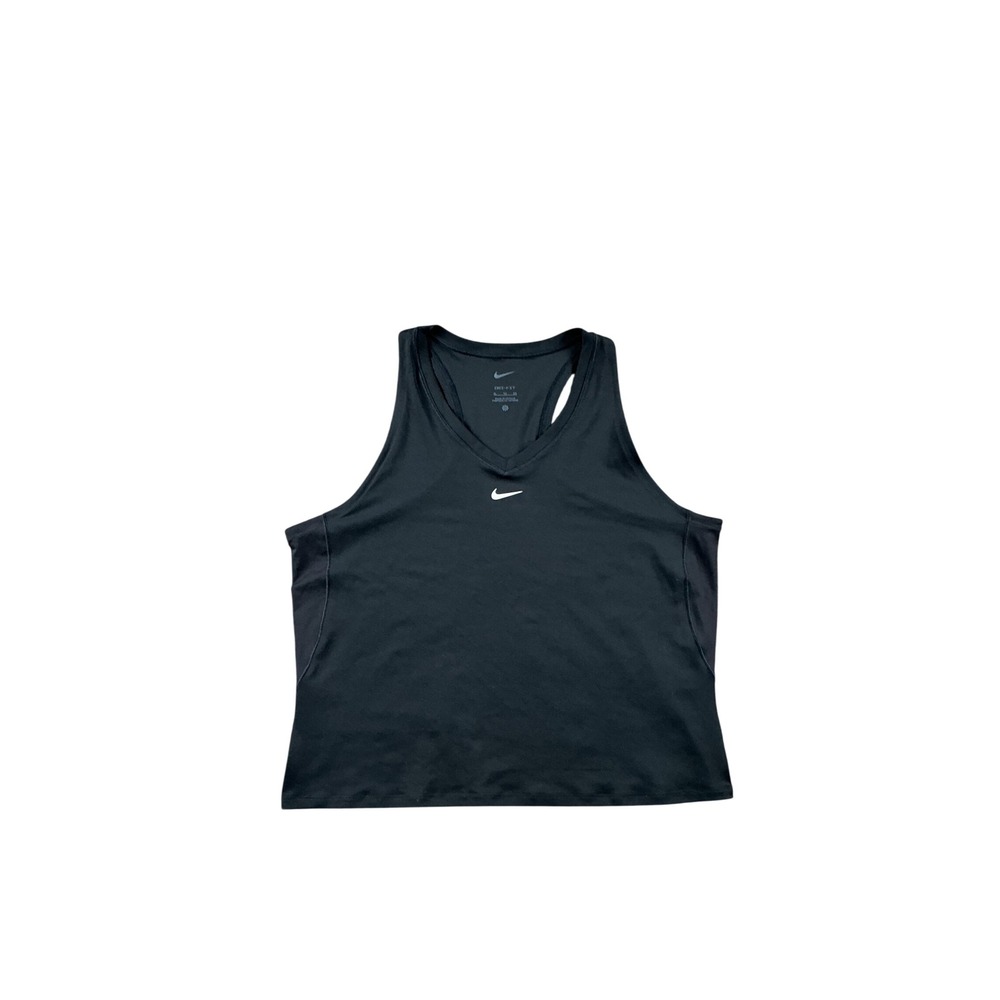 Nike Dri-FIT Racerback Tank Top Womens XL Black V-Neck Training Shirt 445591-103